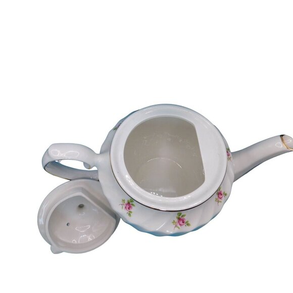 Windsor England teapot 4381 pink roses and gold accents Nice never used - Picture 5 of 8